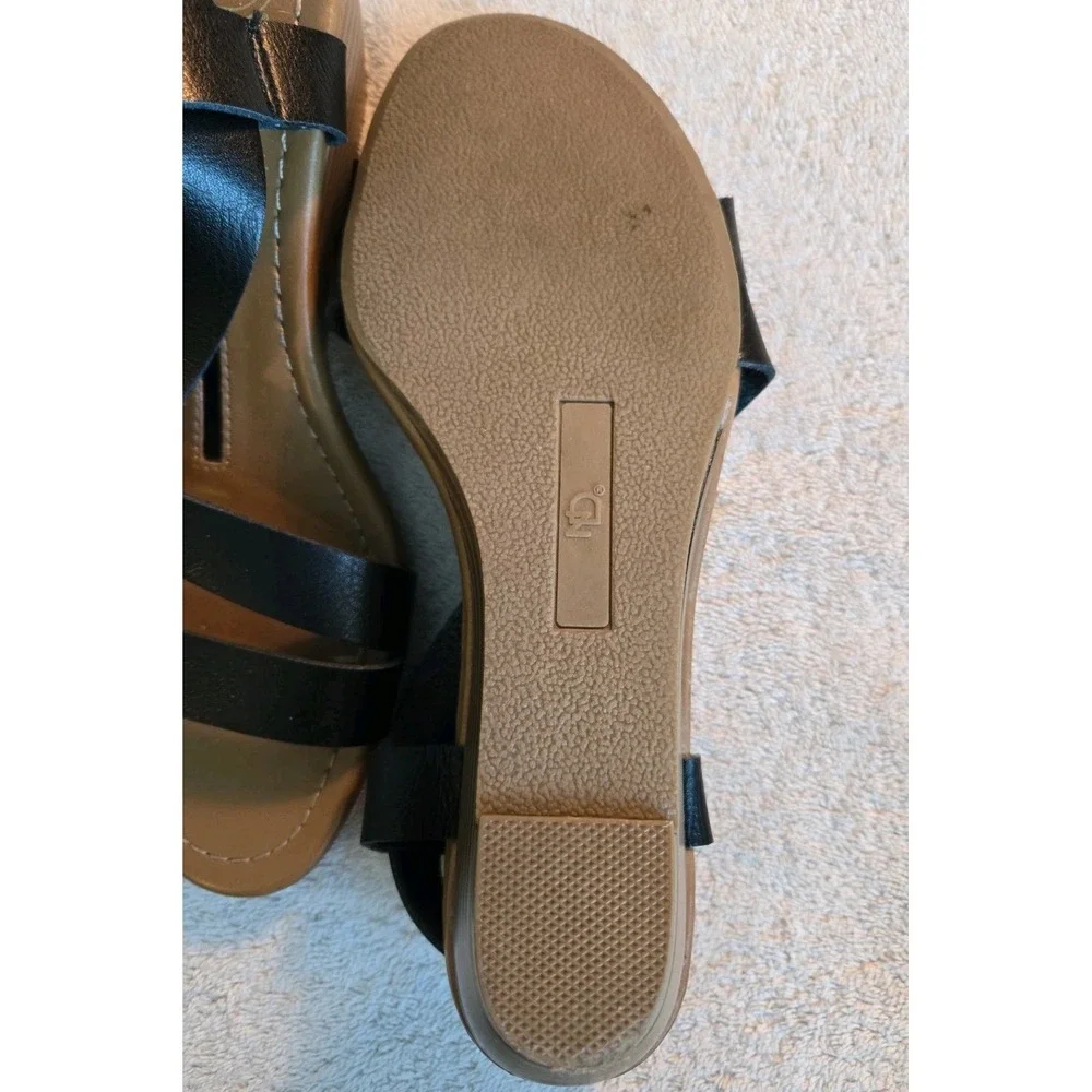 New Directions Sparrow Womans Heel Wedge Shoes Size 8 Black